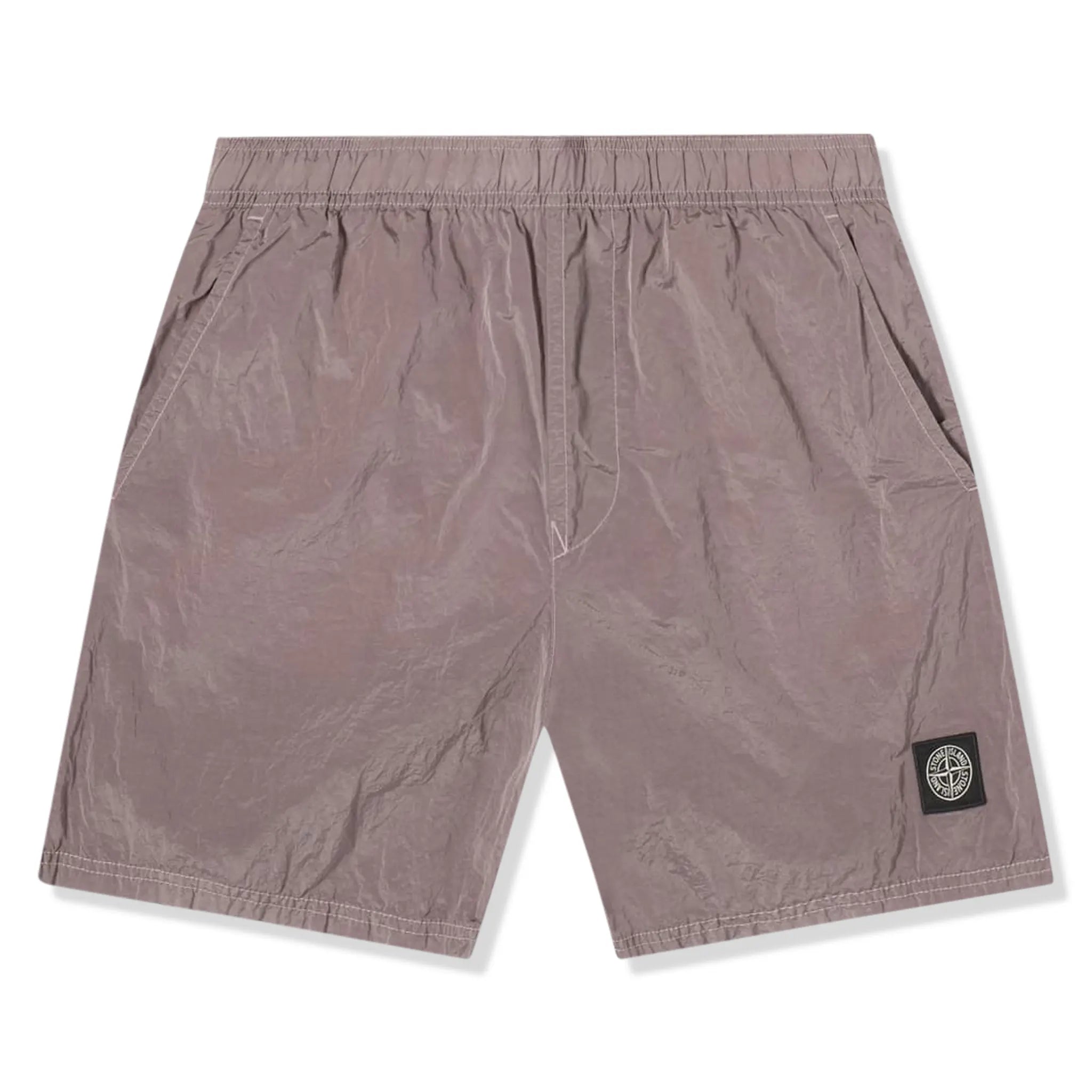 Stone Island Men's Nylon Metal Swim Shorts with UPF Protection - Pink Quick-Dry Beach Swimwear for Pool, Vacation & Summer Water Activities