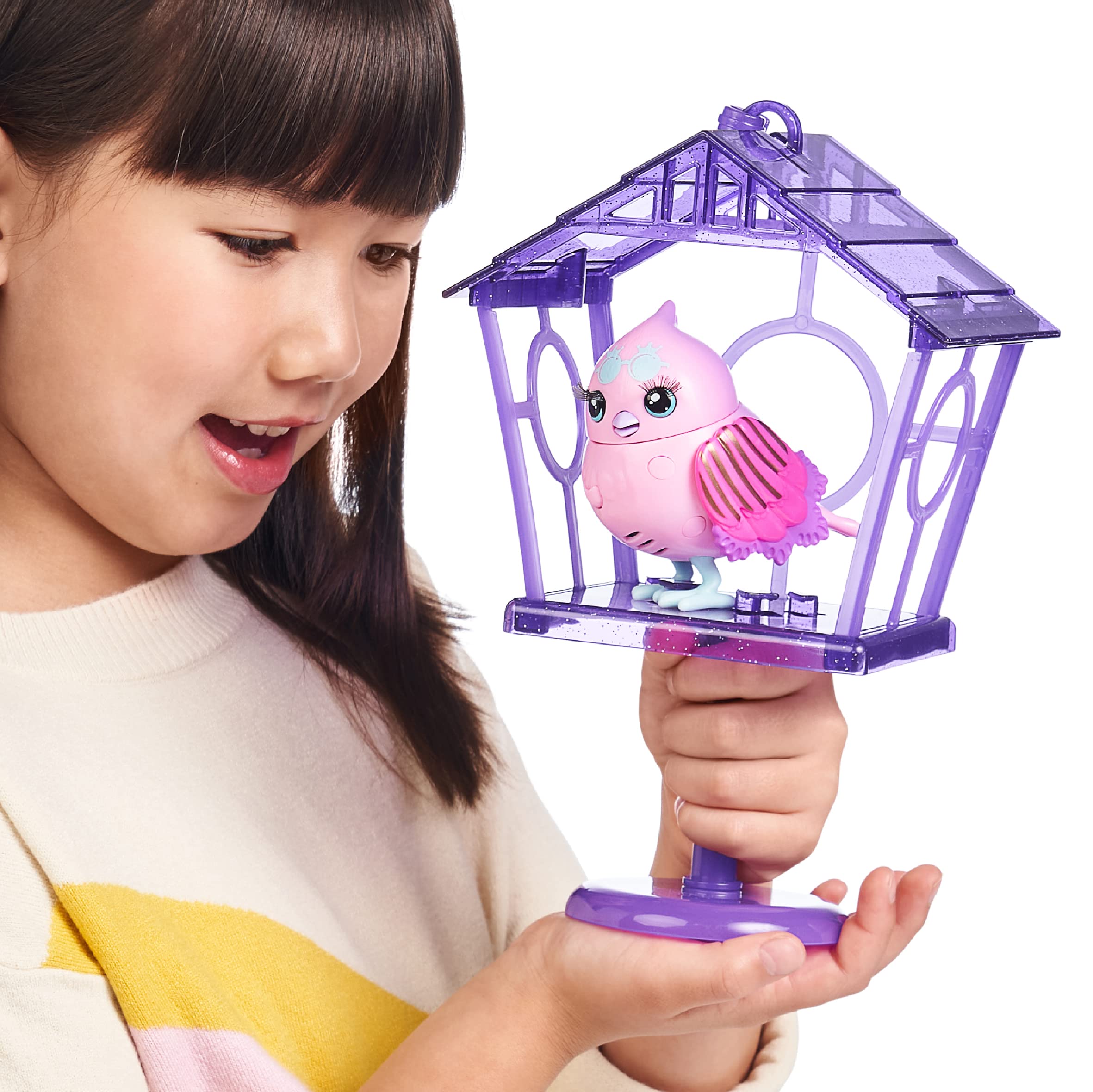 Little Live Pets Lil' Bird and House Interactive Playset - Animated Electronic Bird with Sounds, Record & Playback, Singing & Head Turning Features - Perfect for Kids' Pretend Play & Interactive Learning (As Seen on TV)