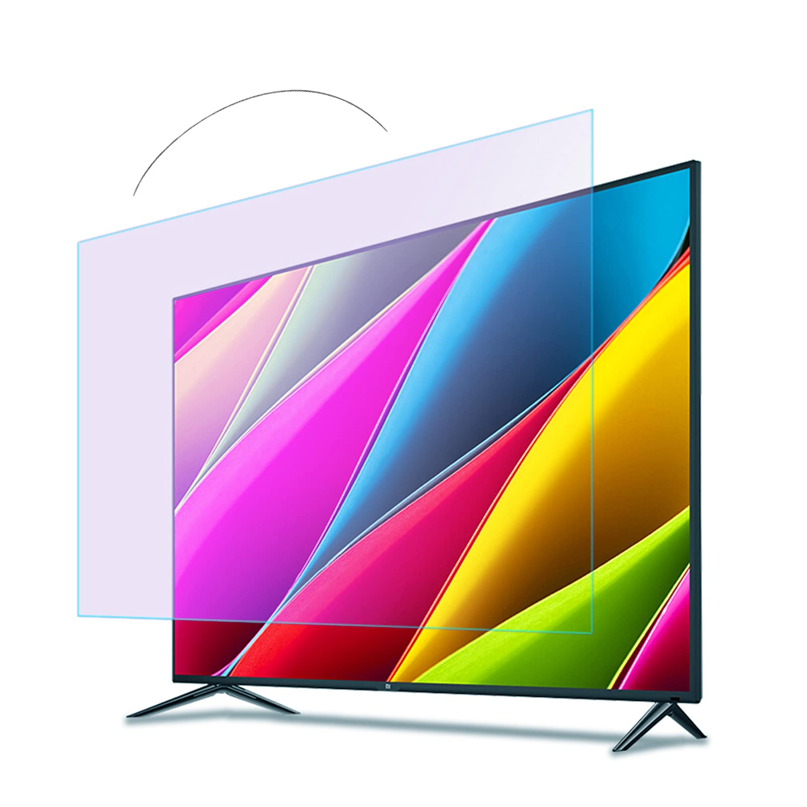 55 Inch TV Screen Protector - Anti Glare & Blue Light Blocking Filter for Eye Strain Relief, Bubble-Free Installation (Fits 55