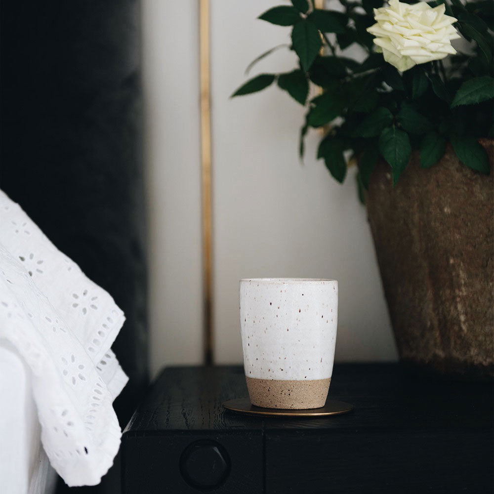 Premium Ceramic Speckle Tumbler with Lid & Straw - 20oz Insulated Coffee Mug for Hot & Cold Drinks - Perfect for Office, Travel, and Outdoor Activities