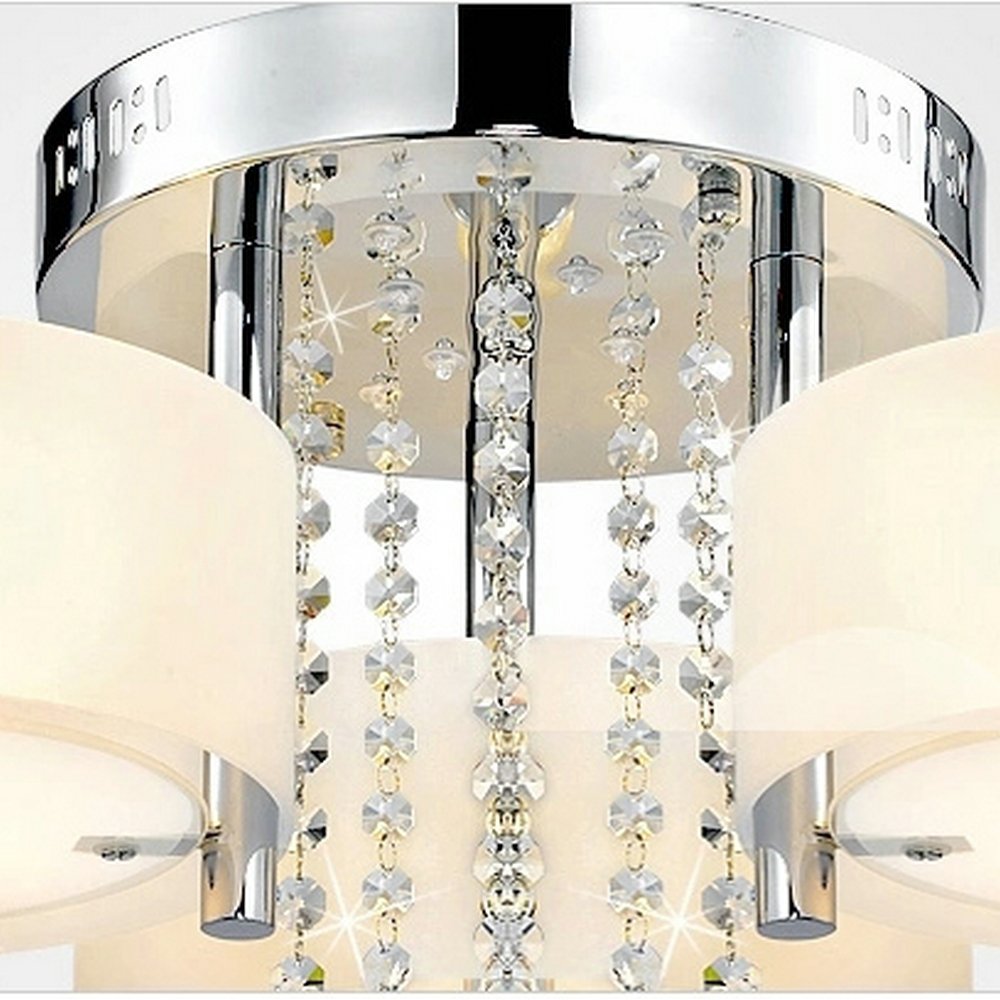 Modern Chrome Finish Acrylic Glass 3-Light Pendant Chandelier for Dining Room - Perfect for Kitchen Island, Breakfast Nook & Contemporary Home Decor