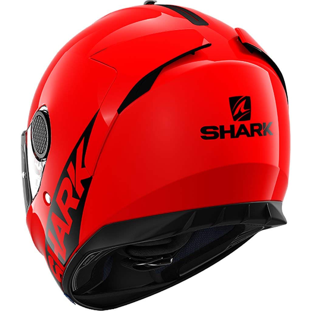 SHARK Unisex-Adult Full Face Spartan 1.2 Motorcycle Helmet - Blank Red (Medium) - DOT Certified for Safety - Perfect for Street Biking, Racing & Urban Commuting