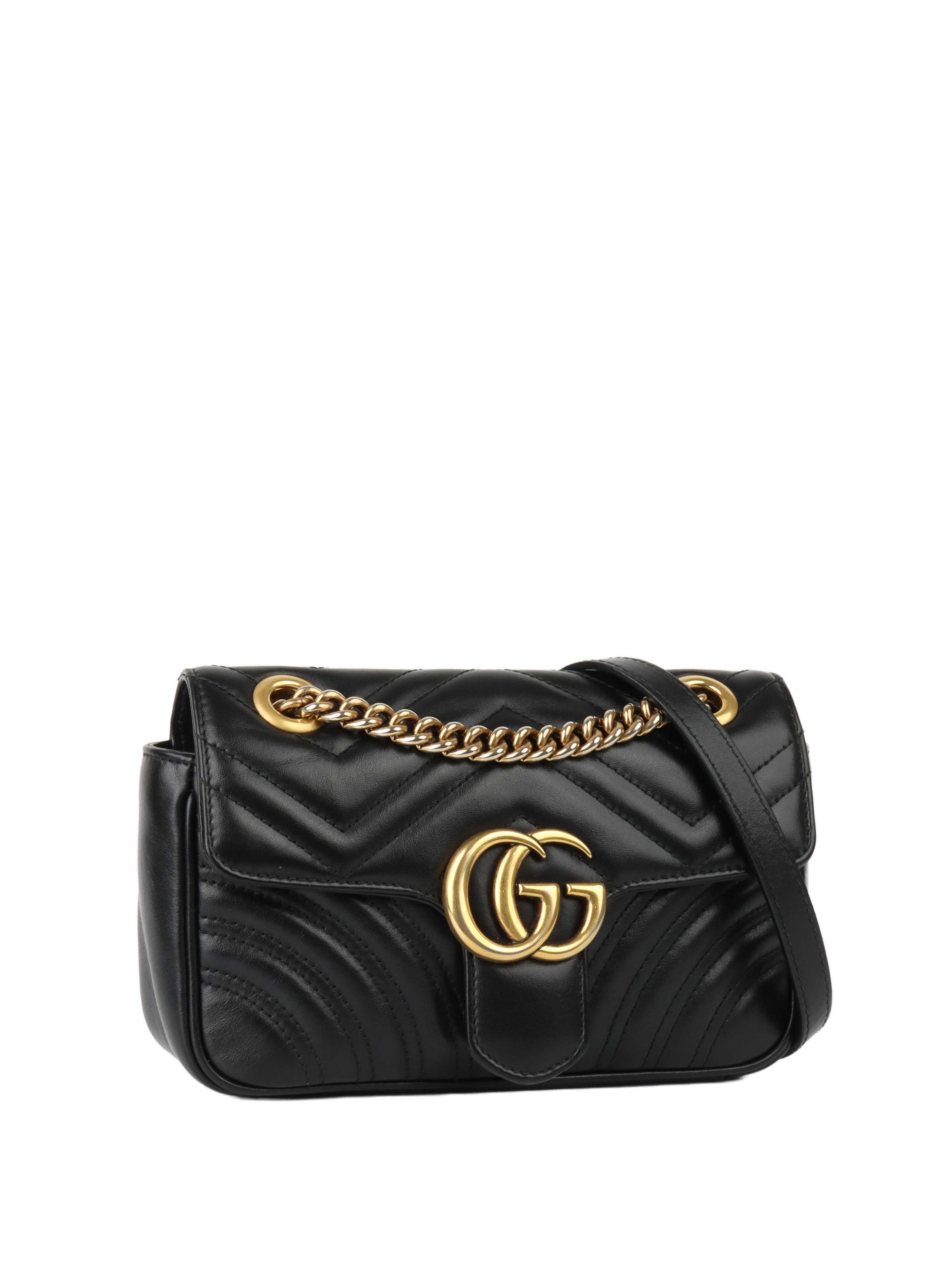 Gucci Black Mini Marmont Shoulder Bag - Luxury Leather Crossbody Purse for Women, Perfect for Date Night & Evening Events