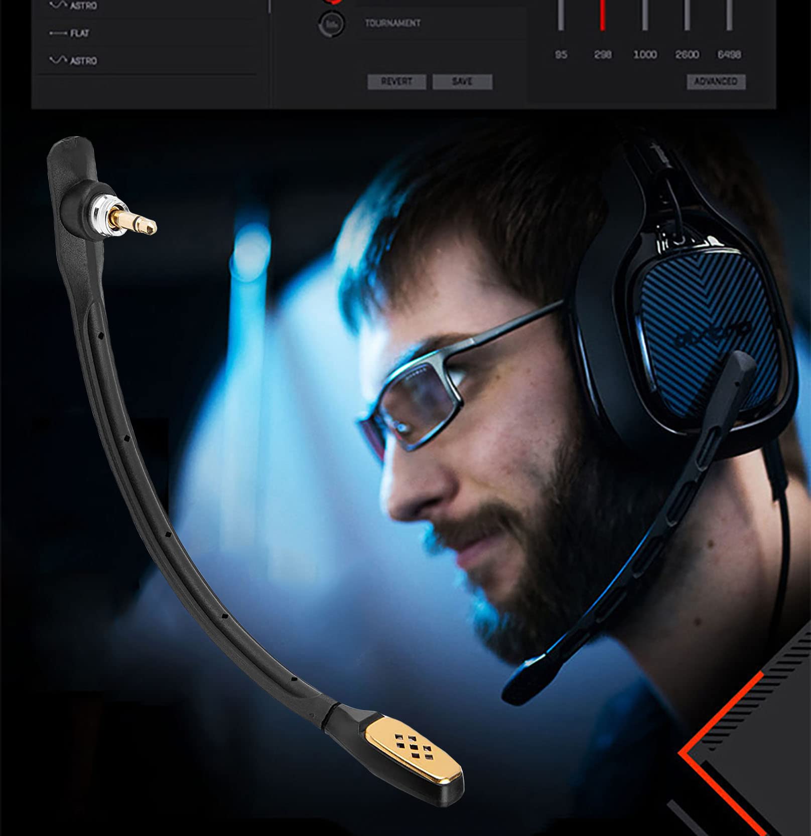 Logitech ASTRO A40/A40 TR Replacement Microphone - Detachable 3.5mm Noise Cancelling Mic for PS5, PS4, Xbox Series X/S, Xbox One, PC, Mac & Phone - Perfect for Gaming, Streaming & Voice Chat