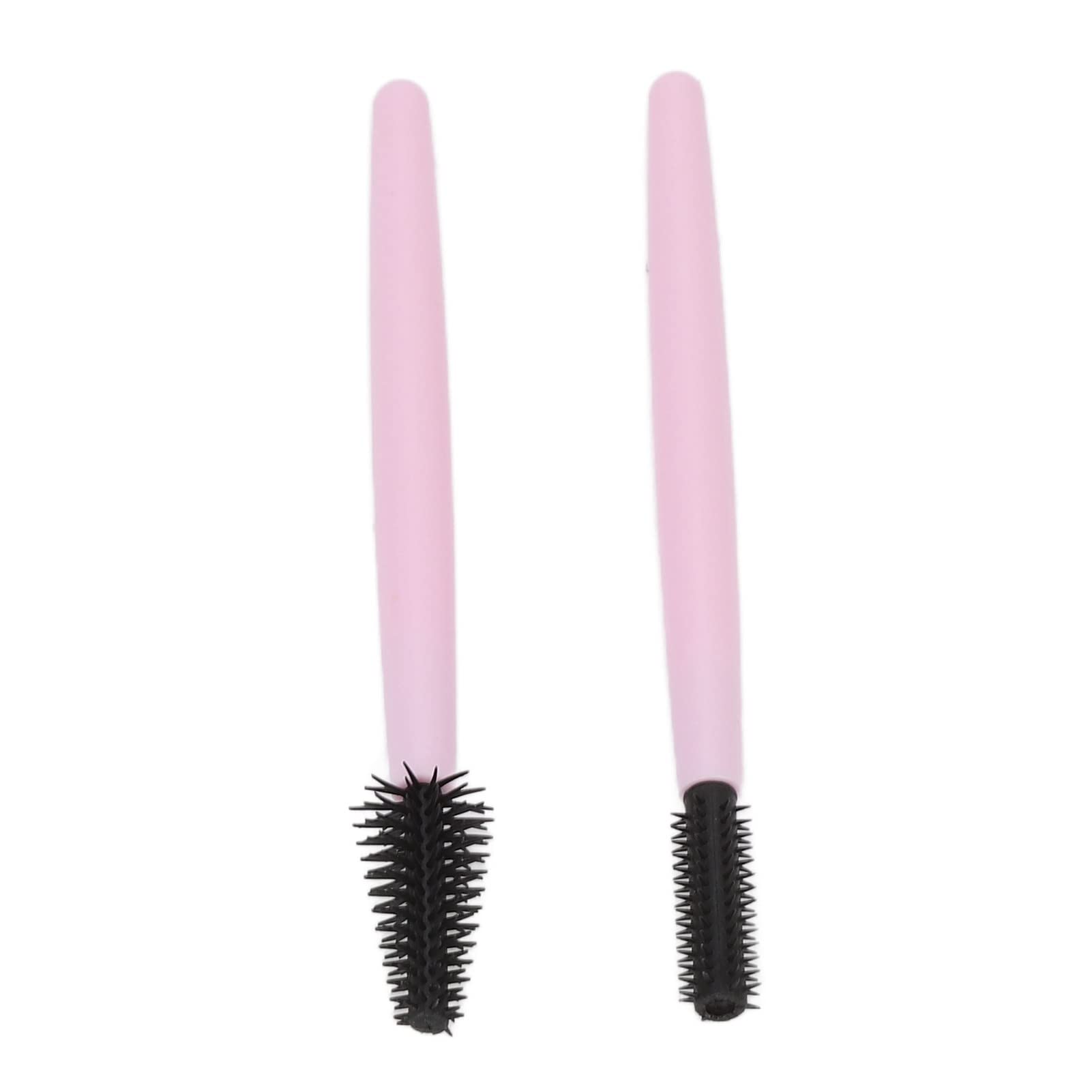 2-Piece Reusable Silicone Eyelash & Eyebrow Brush Set with Storage Box - Purple Mascara Wands & Brow Applicator for Daily Makeup, Travel & Parties | Portable Beauty Tools for Professional & Home Use