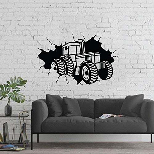 Big Tractor Truck Vinyl Wall Sticker - 14x20 Inch Farm Vehicle Decal for Kids Room, Nursery & Home Decor | Perfect for Boys & Girls Bedrooms, Kindergarten & Playroom Wall Art