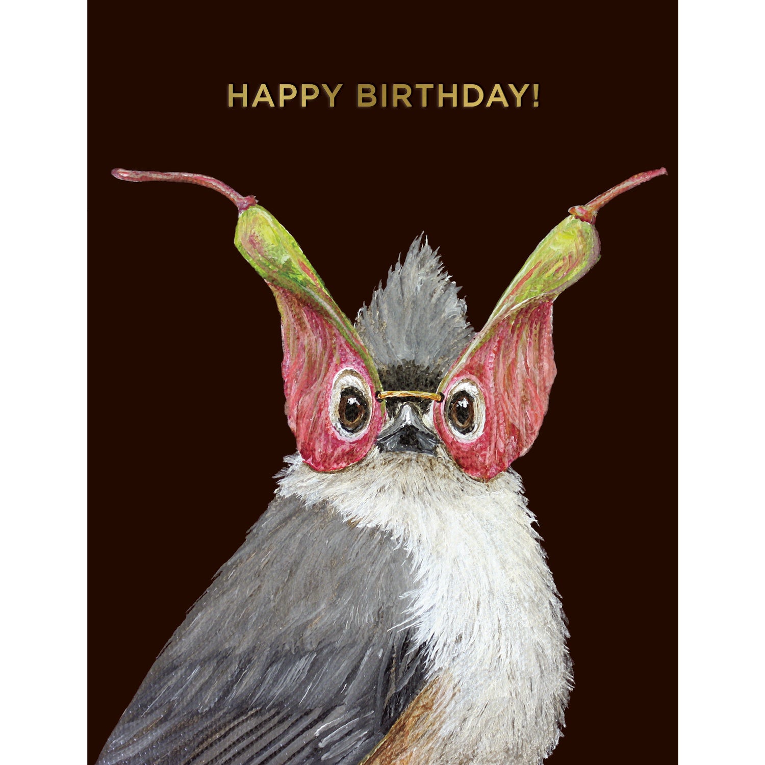 Birthday Titmouse Greeting Card - Cute Handmade Bird Design for Birthdays, Anniversaries & Special Occasions - Perfect for Gifting & Home Decor