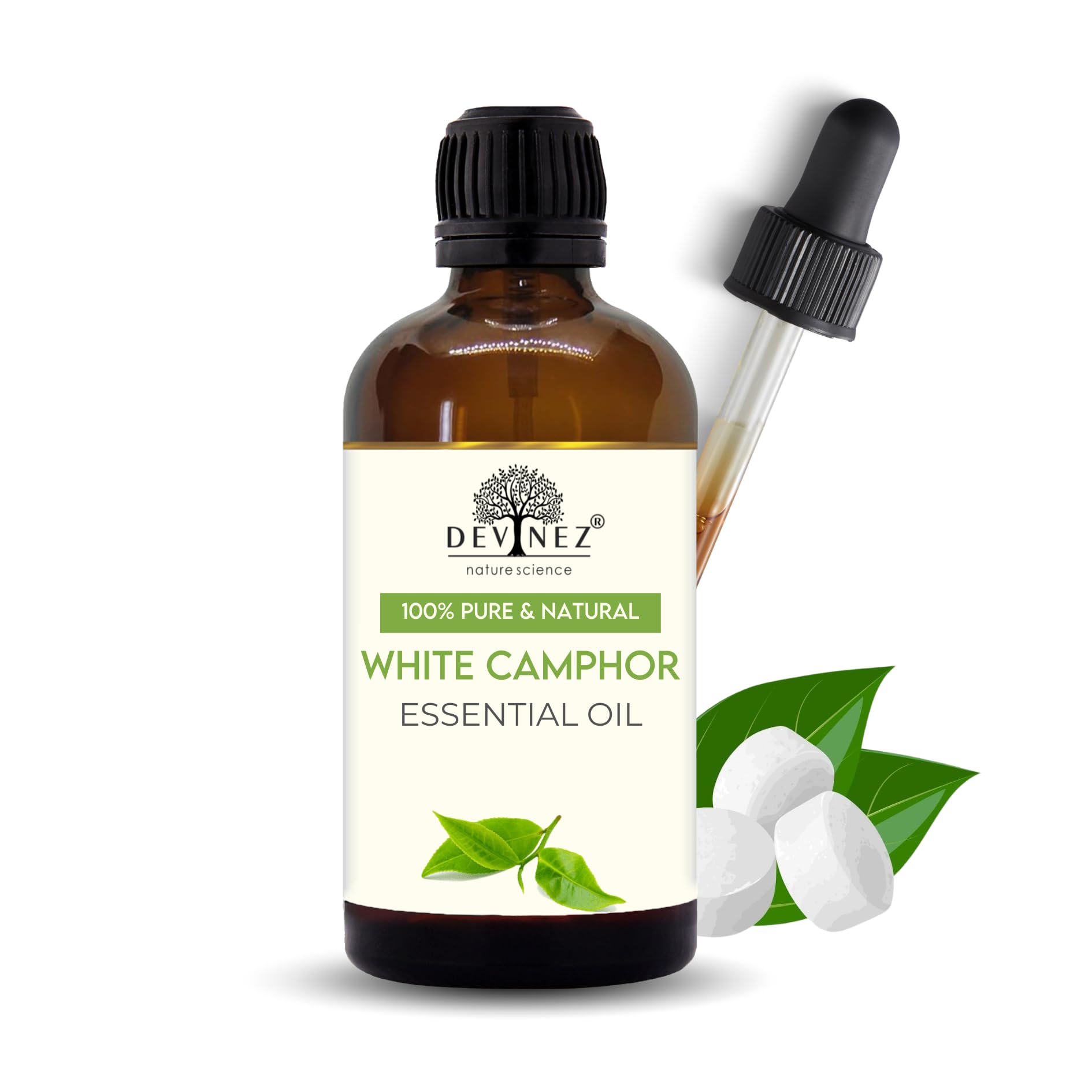 Pure White Camphor Essential Oil 30ml - 100% Natural Therapeutic Grade for Aromatherapy, Relaxation & Skin Care | Refreshing Scent for Diffusers, Massage & Home Fragrance
