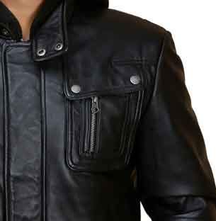 Men's Slim Fit Hooded Biker Leather Jacket - Stylish Motorcycle Jacket for Riding & Casual Wear - Perfect for Urban Fashion & Outdoor Adventures