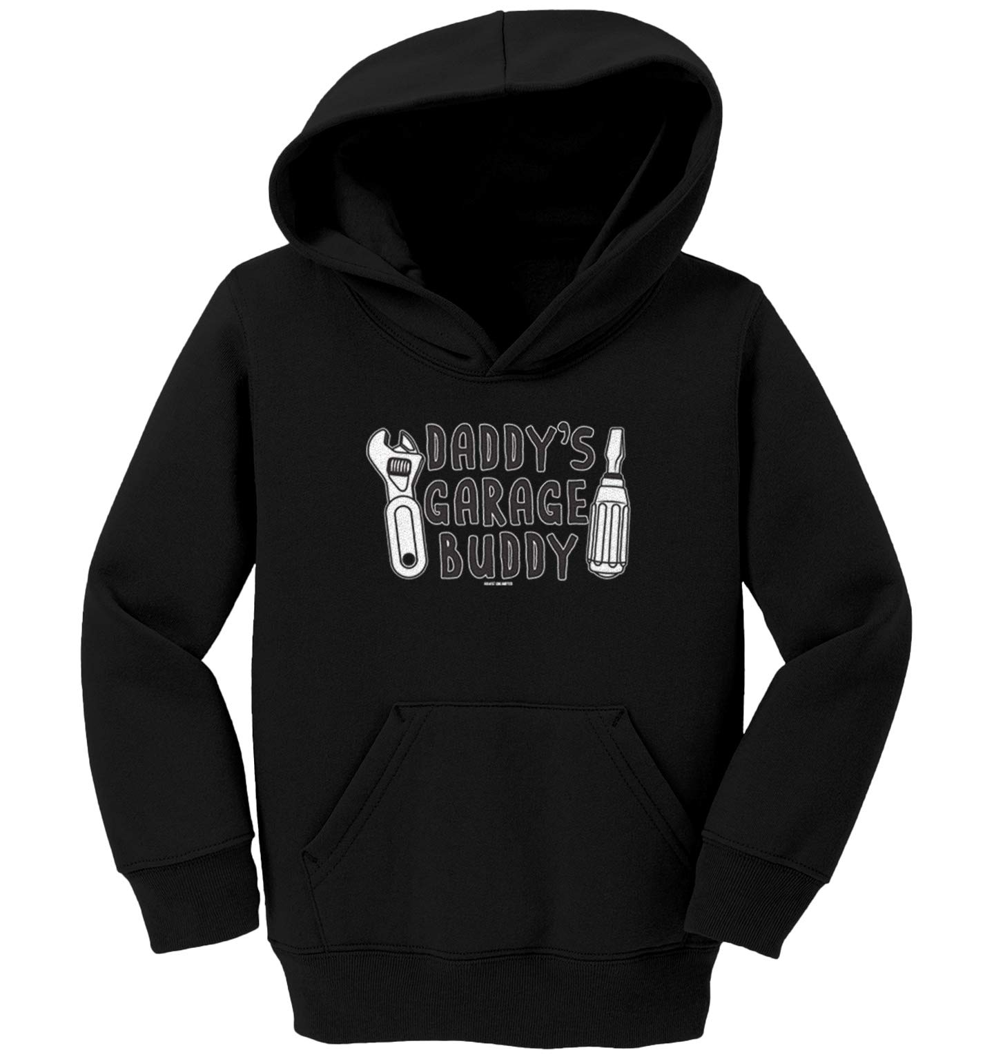Daddy's Garage Buddy - Kids Mechanic Fleece Hoodie for Toddlers & Youth | Warm & Cozy Winter Pullover for Boys & Girls | Perfect for Playtime, Outdoor Adventures & DIY Projects