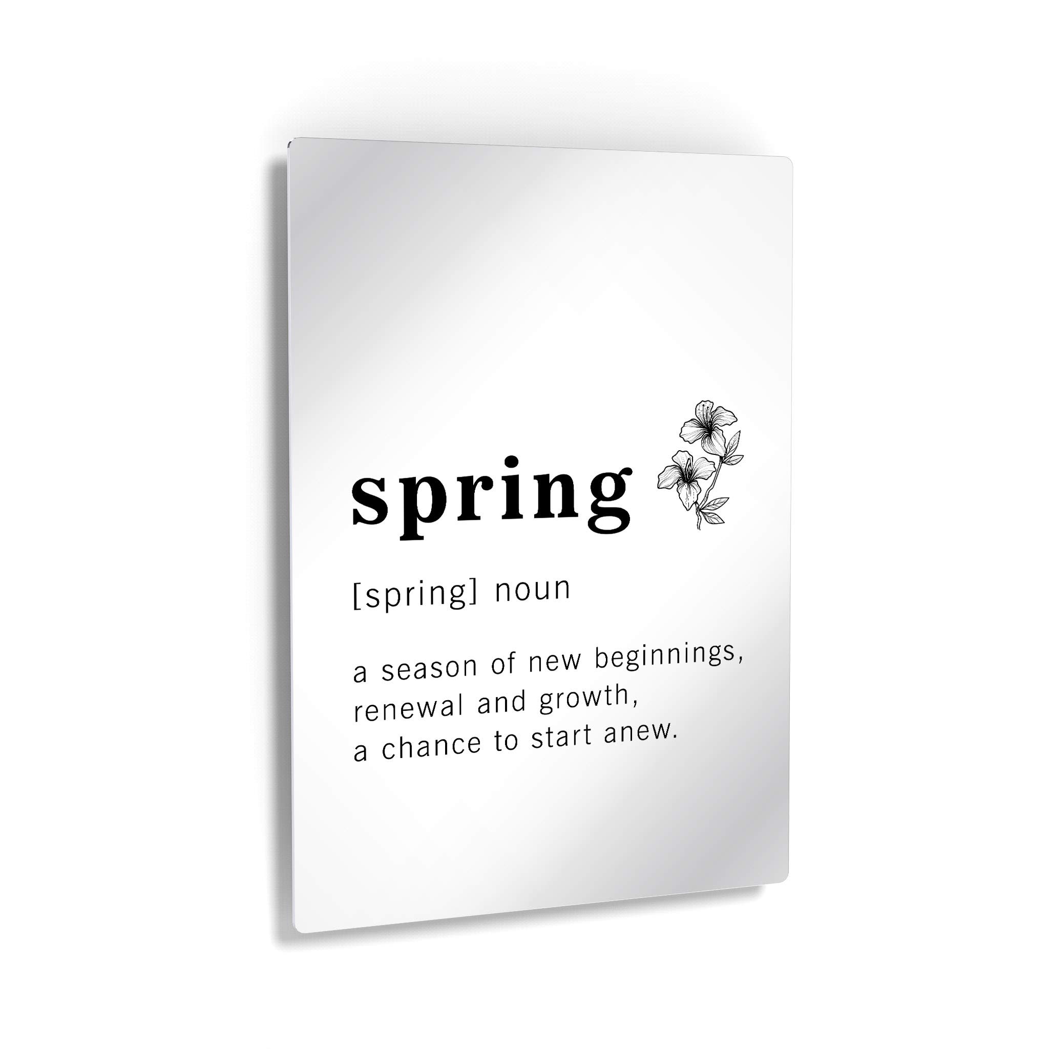 Funny Noun Dictionary Definition of Spring Metal Print - Inspirational Quote Sign for Office, Living Room, Bedroom & Bathroom - Ready to Hang Wall Art Home Decor (30x20 inches, Made in USA) - Perfect for Adding Humor to Your Workspace or Home Interior
