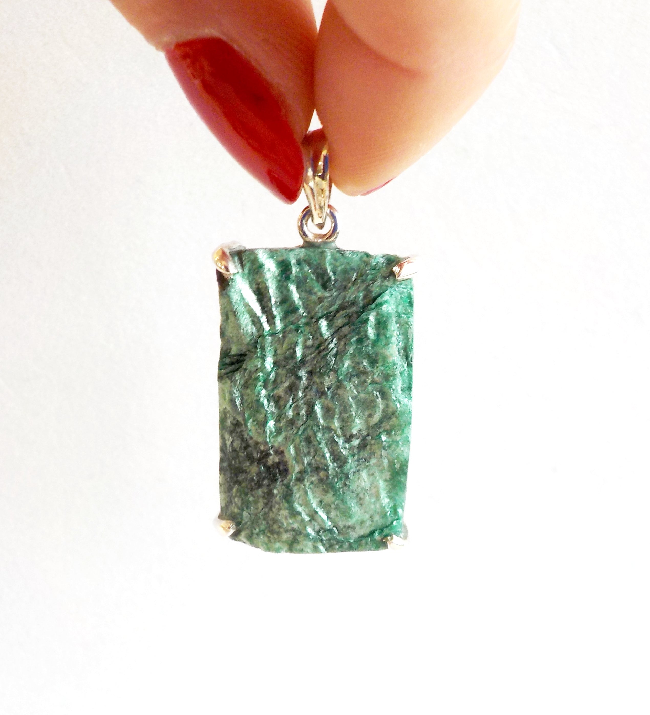 Natural Fuchsite Pendant Necklace - 63.99 | Healing Crystal Jewelry for Meditation, Energy Balancing & Spiritual Growth
