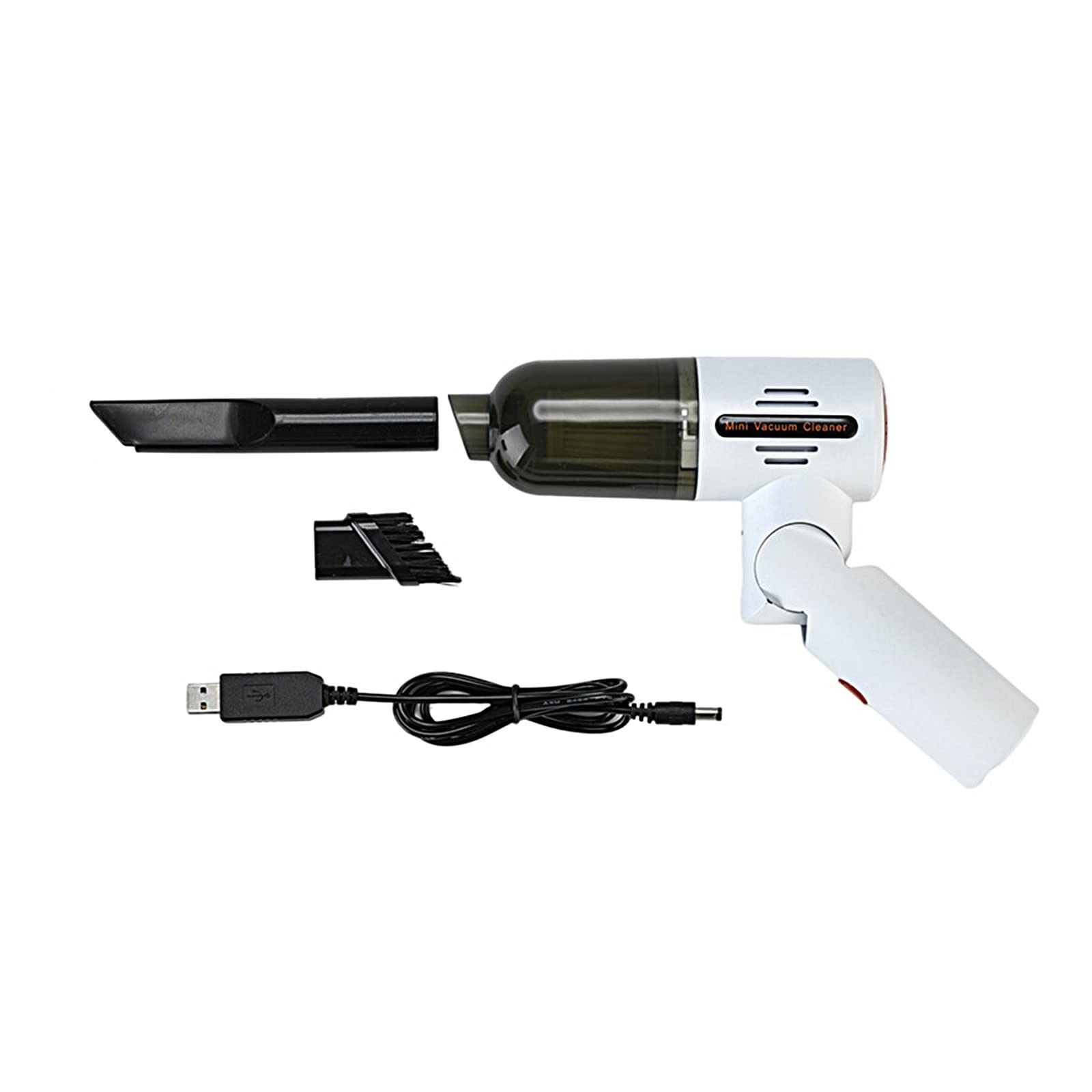 Comigeewa Mini Folding Cordless Portable Powerful Vacuum Cleaner - LED Light, USB Rechargeable Handheld Vacuum QM7 for Car, Home, Office & Pet Hair Cleaning