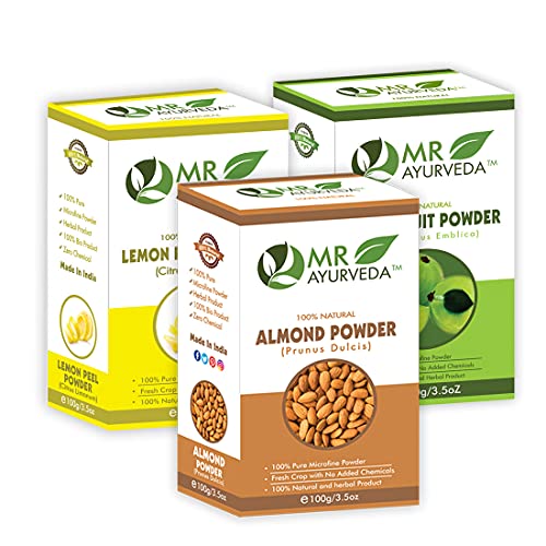 Almond Powder + Lemon Peel Powder + Amla Powder