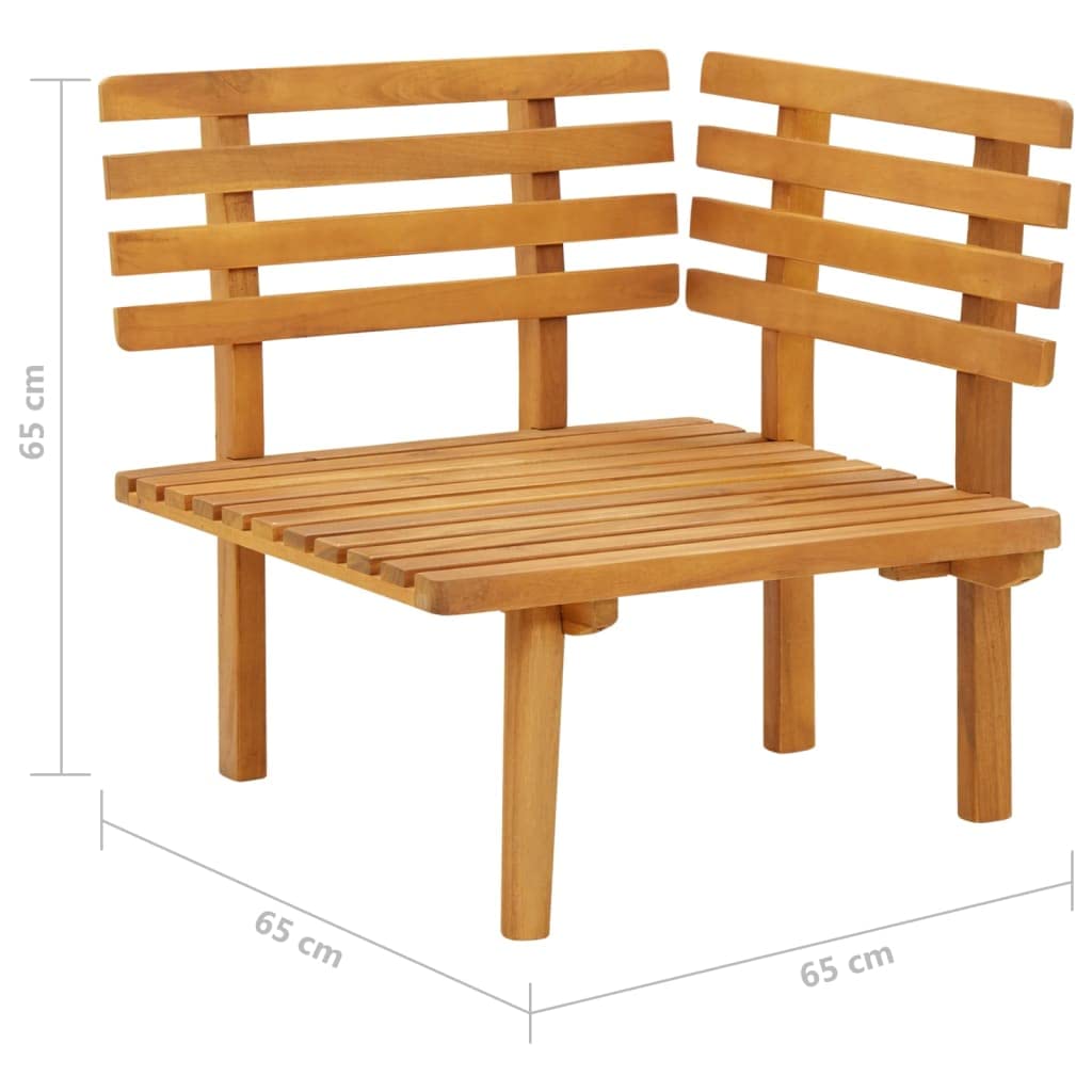 CHARMMA Patio Corner Sofa Set with Weather-Resistant Cushions - Solid Acacia Wood Outdoor Furniture for Garden, Deck, Poolside & Backyard Relaxation