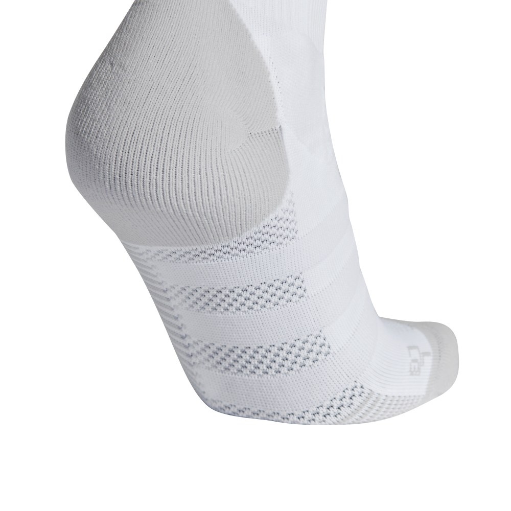 Adidas Adi 18 Performance Socks for Men & Women - White/Black - Breathable Athletic Socks for Running, Gym & Sports
