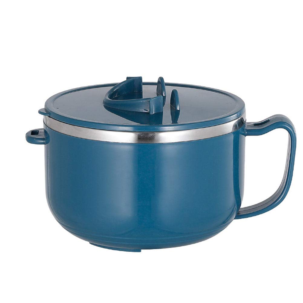 DOITOOL Stainless Steel Insulated Soup Bowl with Lid - 1PC, Blue - Perfect for Noodles, Rice & Hot Meals - Ideal for Students, Office Lunch & Outdoor Picnics