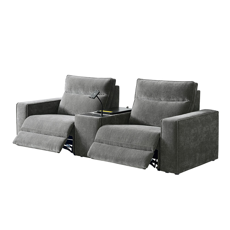 EliteNest Smart Reclining Theater Sofa with Built-in Bluetooth Speakers - Luxury Home Theater Seating for Movie Nights & Gaming Setup