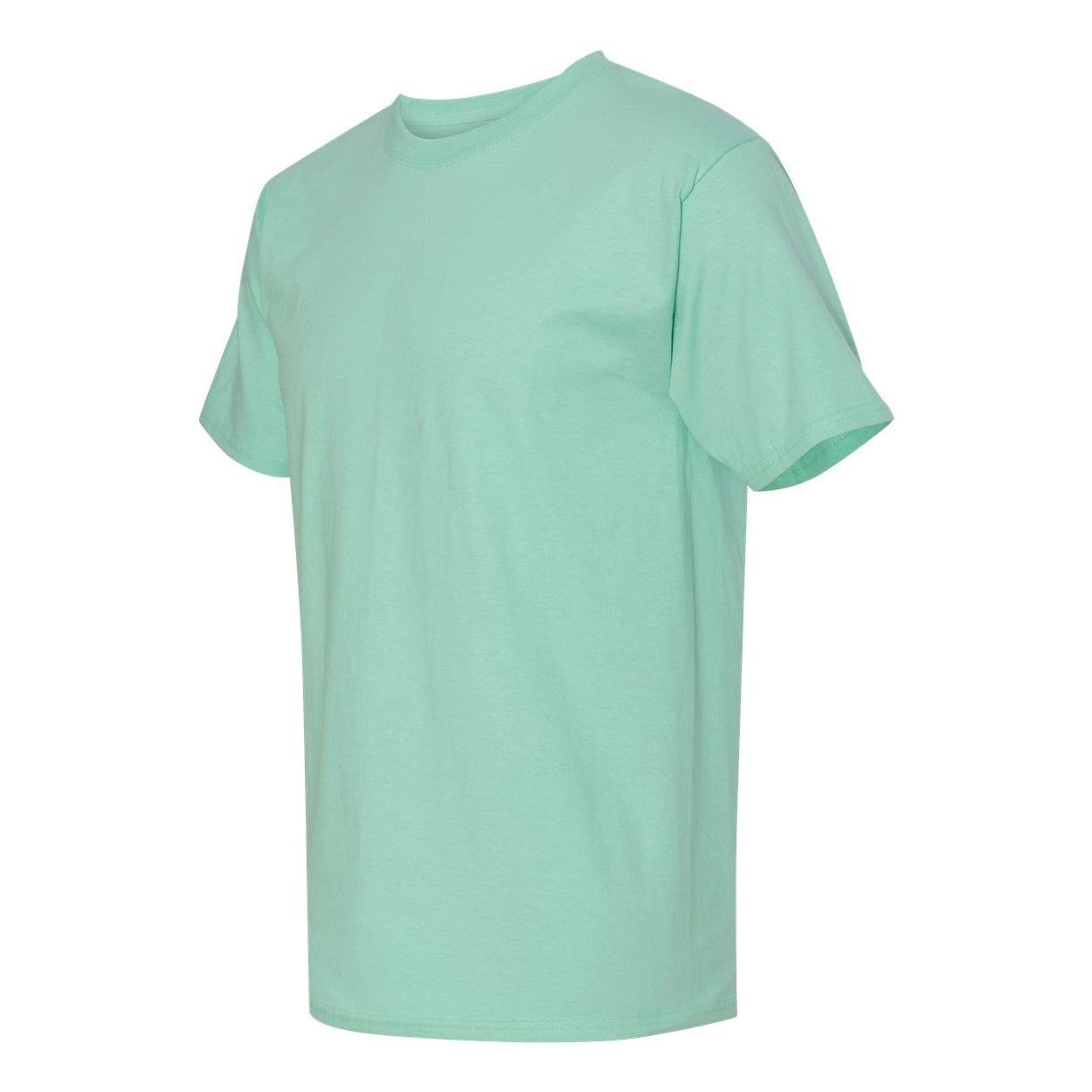 Hanes Men's 6 oz. Authentic-T Cotton T-Shirt 5XL (Clean Mint) - Soft Comfort Fit for Casual Wear & Lounge