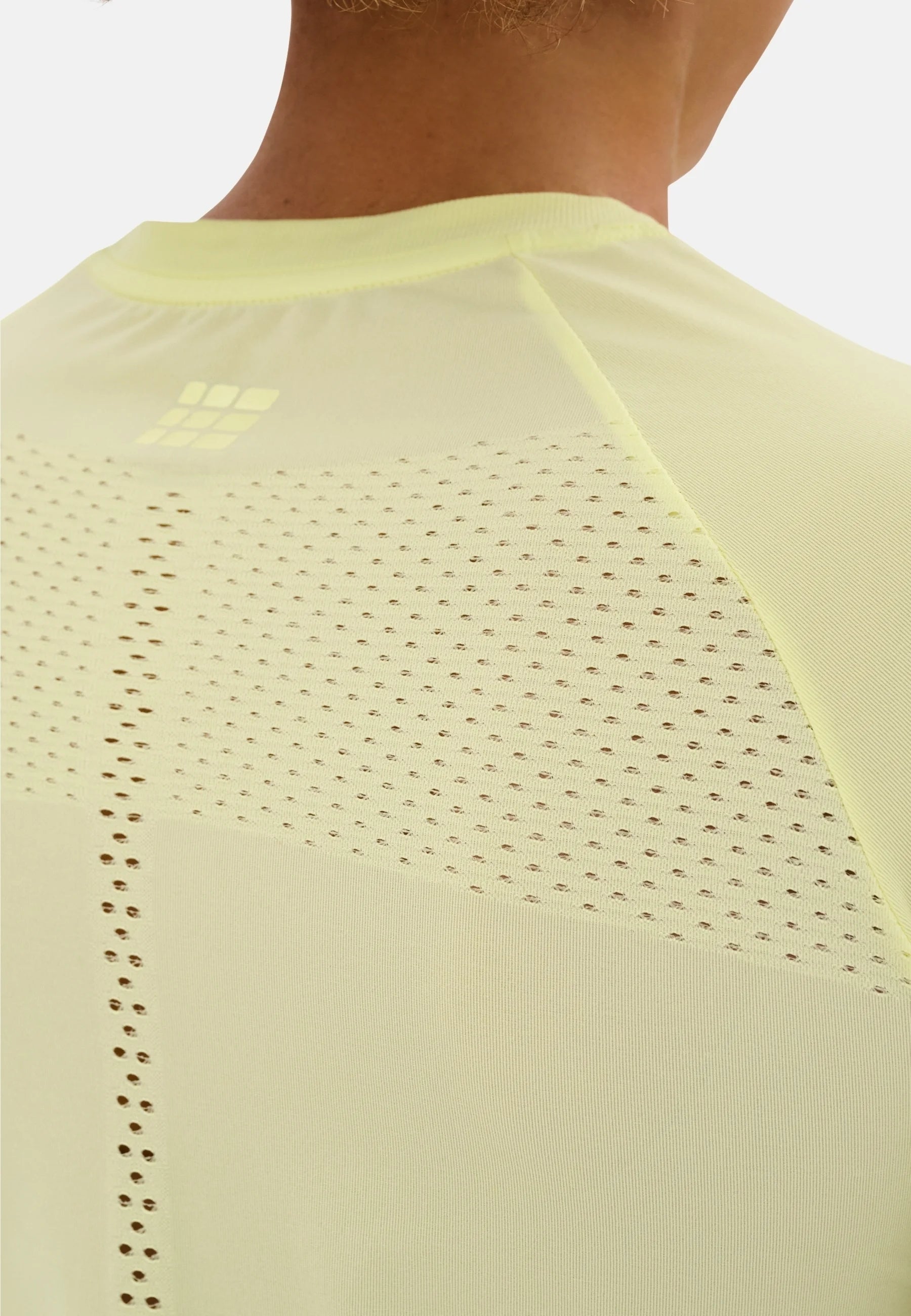 CEP Women's Ultralight Seamless Running Shirt - Short Sleeve Moisture-Wicking Top V2 in Lime Green | Perfect for Gym, Yoga & Outdoor Sports