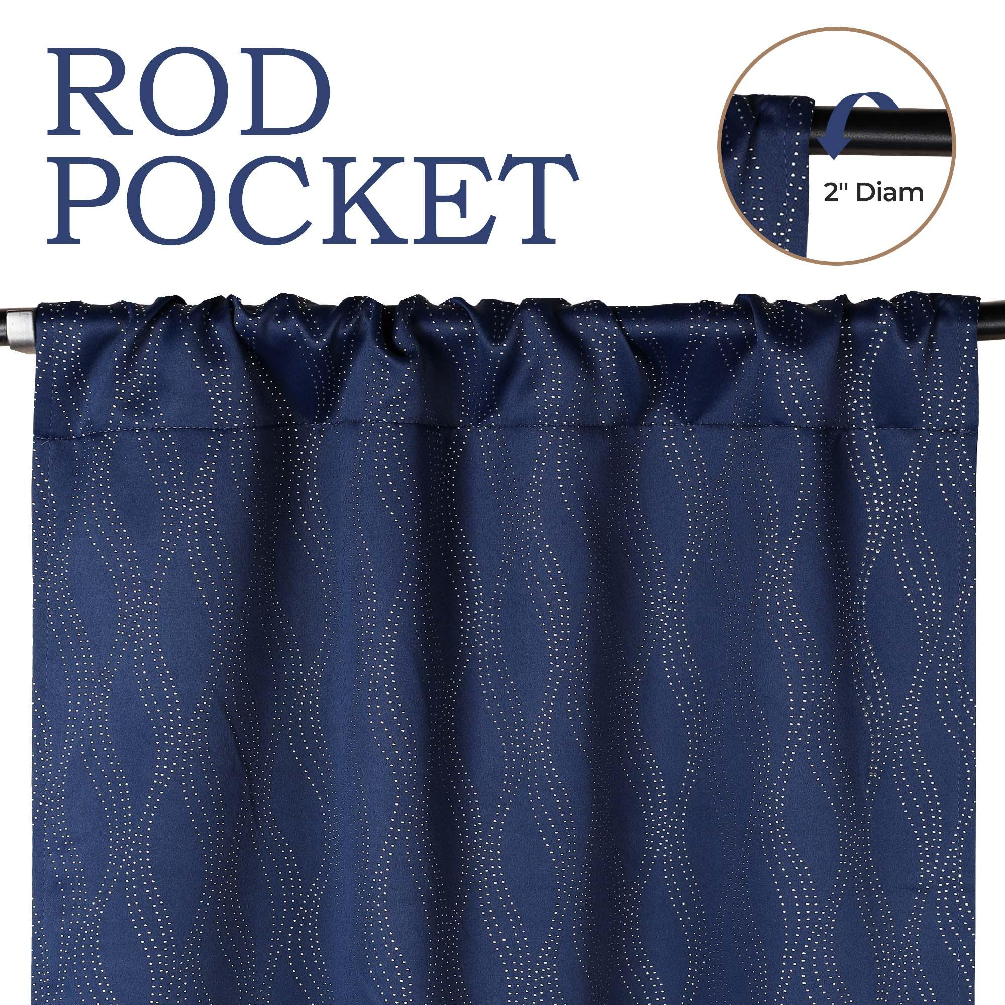 Zuri Textured Washable Blackout Curtains for Bedroom - Thermal Insulated Room Darkening Window Drapes (Set of 2 Panels) - Perfect for Nursery, Home Theater & Light Sleepers
