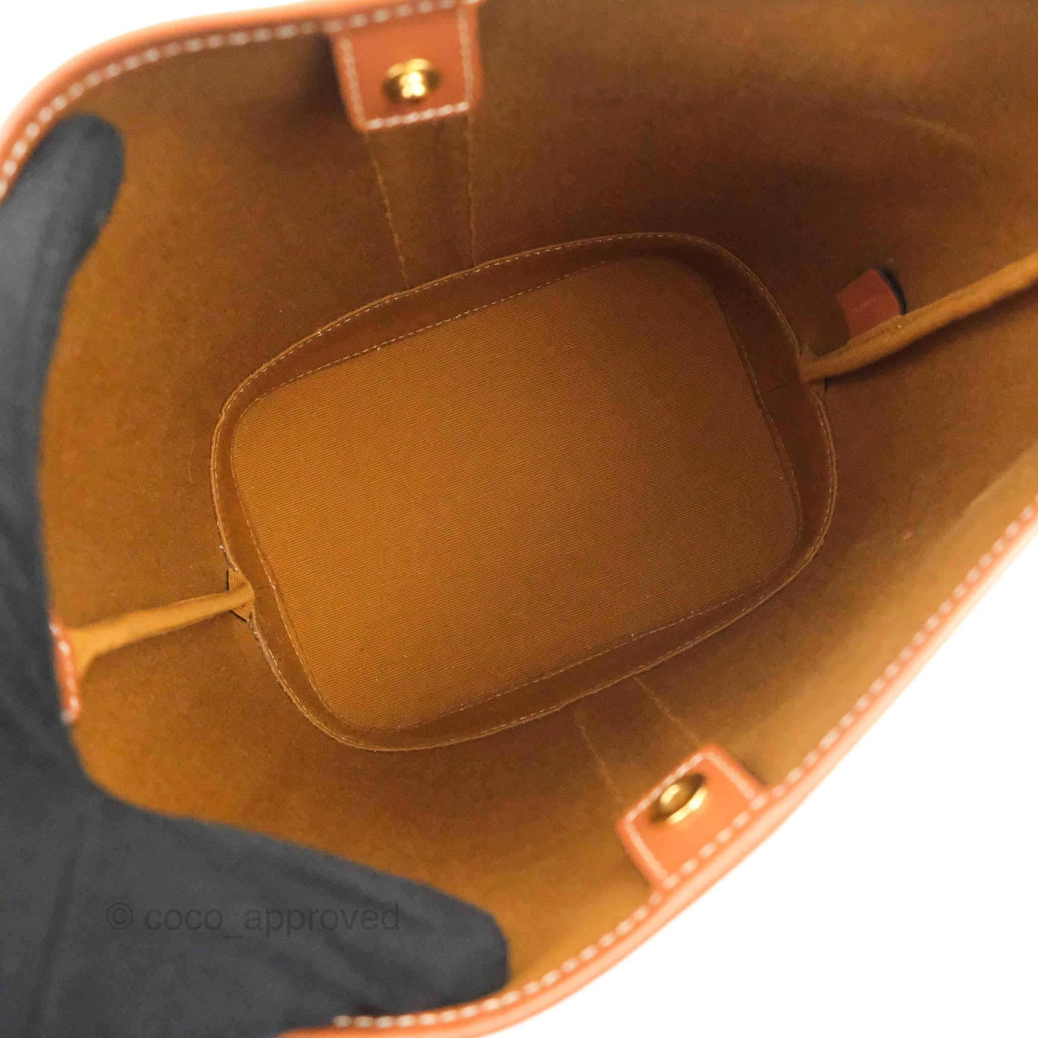 Celine Small Bucket Bag in Triomphe Canvas & Tan Calfskin Leather - Perfect for Everyday Use, Work & Travel Accessories