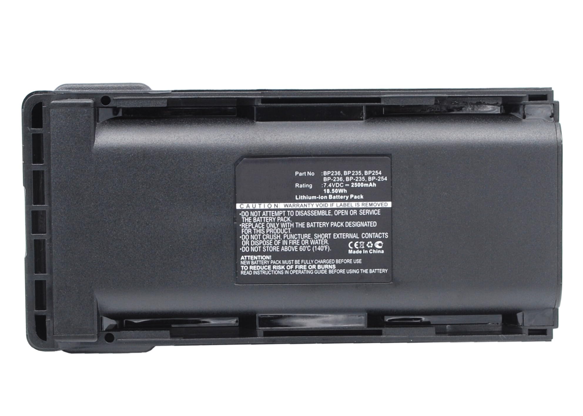 Synergy Digital 2-Way Radio Battery for Icom IC-F70S - 2500mAh Li-ion High Capacity Replacement (BP-235 Compatible) - Perfect for Security, Construction & Outdoor Communication