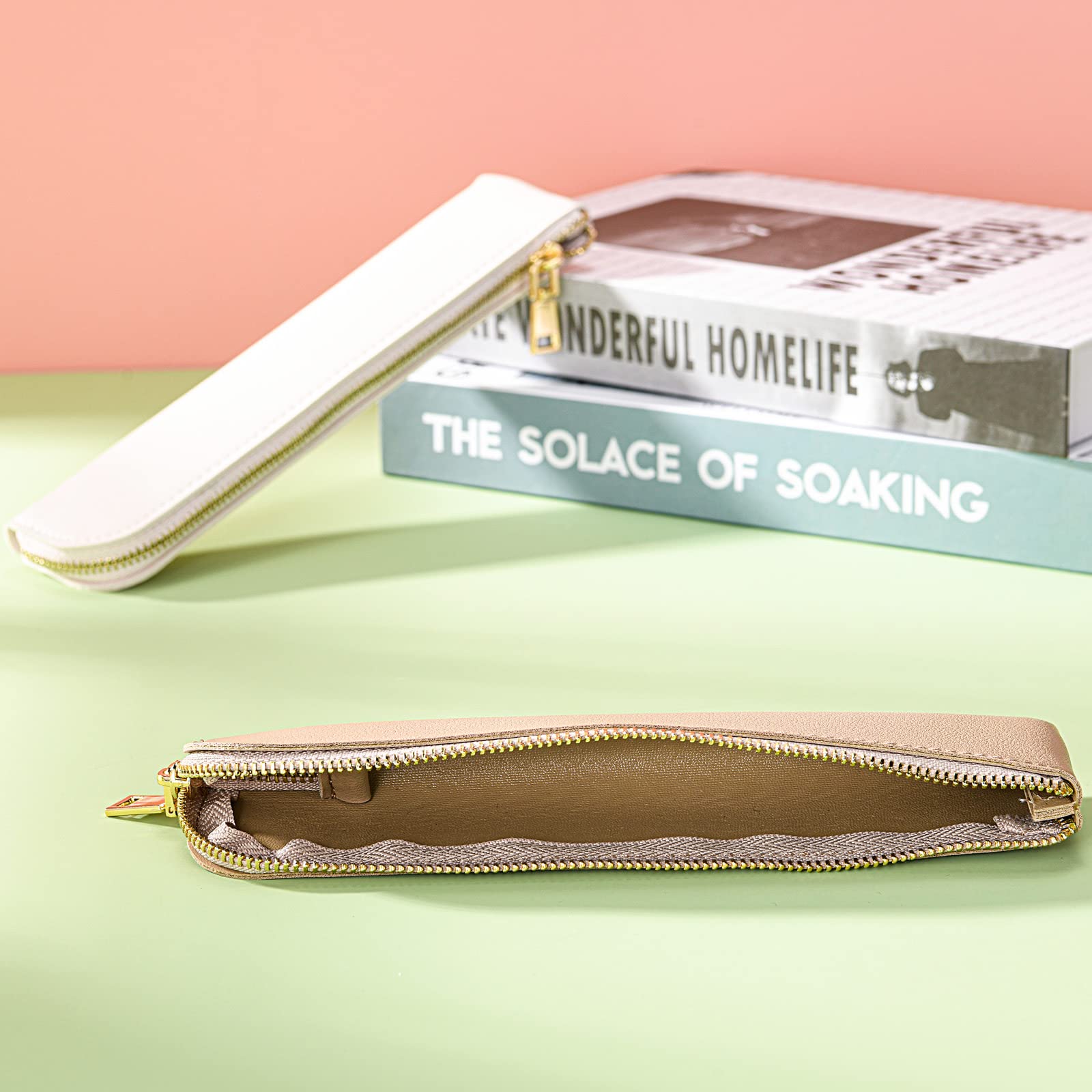 Premium Black Zippered Pencil Case - Slim Pencil Pouch for School, Office & Travel - Durable Pen Holder for Students & Professionals - Perfect for Backpacks, Desks & Work Essentials Organization