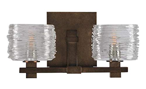 Vintage Bronze Clearwater 2-Light Bathroom Vanity Light Fixture - Perfect for Bathroom, Powder Room, and Spa Decor