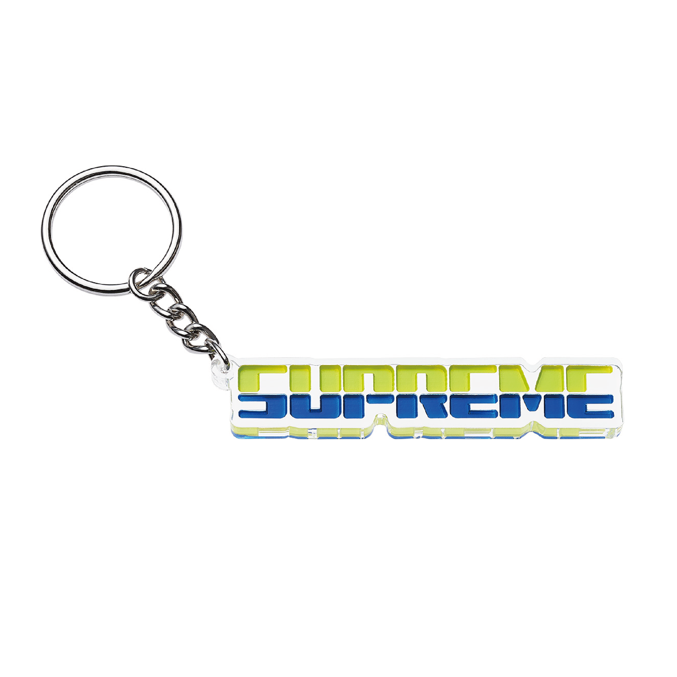 SUPREME 17FW Embossed Logo Keychain - Stylish Metal Key Ring for Keys, Bags & Everyday Carry | Perfect Gift for Streetwear Fans