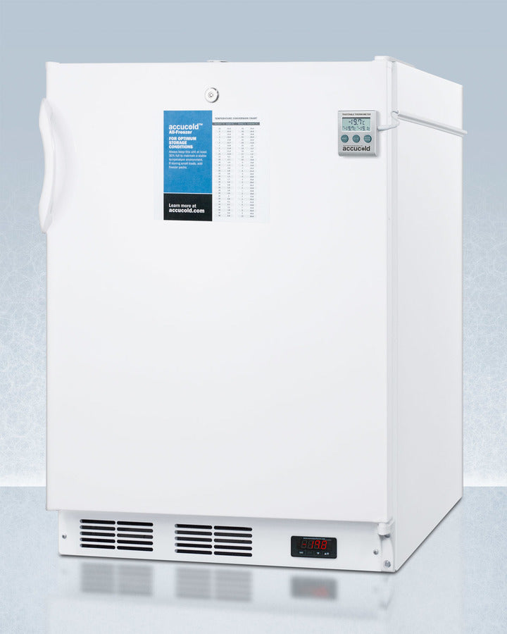 Accucold 24 Inch Wide All Freezer - VT65MLPLUS2ADA | Energy Efficient Upright Freezer for Home, Garage, or Basement | Perfect for Storing Frozen Foods, Meat, and Ice Cream
