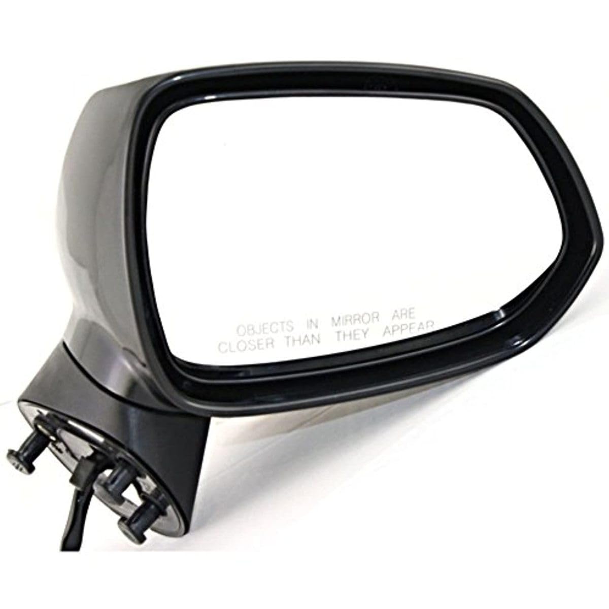 VAM Fits 2007-2008 Honda Fit Right Passenger Side Power Mirror Replacement - Non-Painted Black (No Heating) - Perfect for DIY Auto Repairs & Replacement Parts