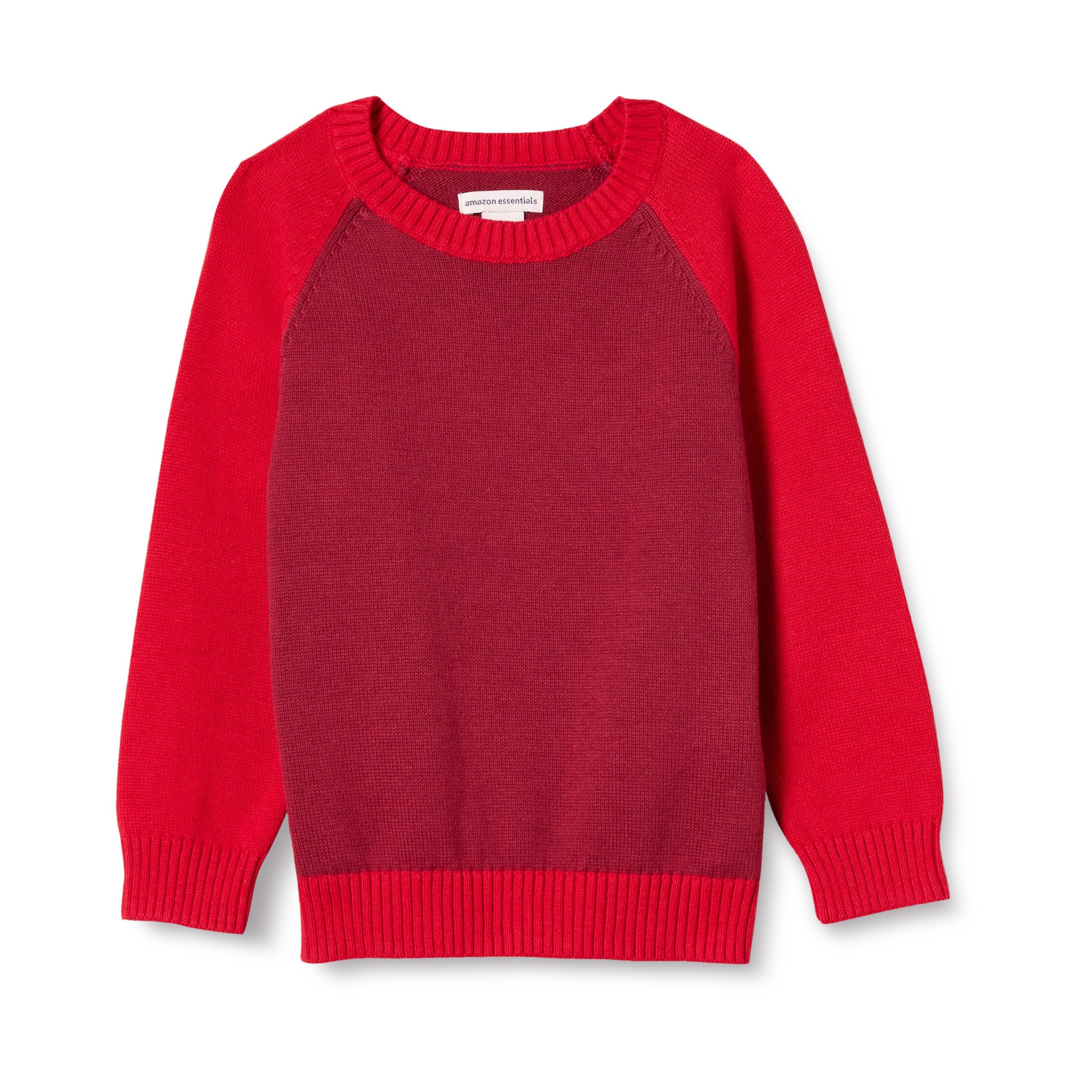 Amazon Essentials Boys & Toddlers' Soft Cotton Pullover Crewneck Sweater - Warm & Comfortable for School, Playdates & Outdoor Activities