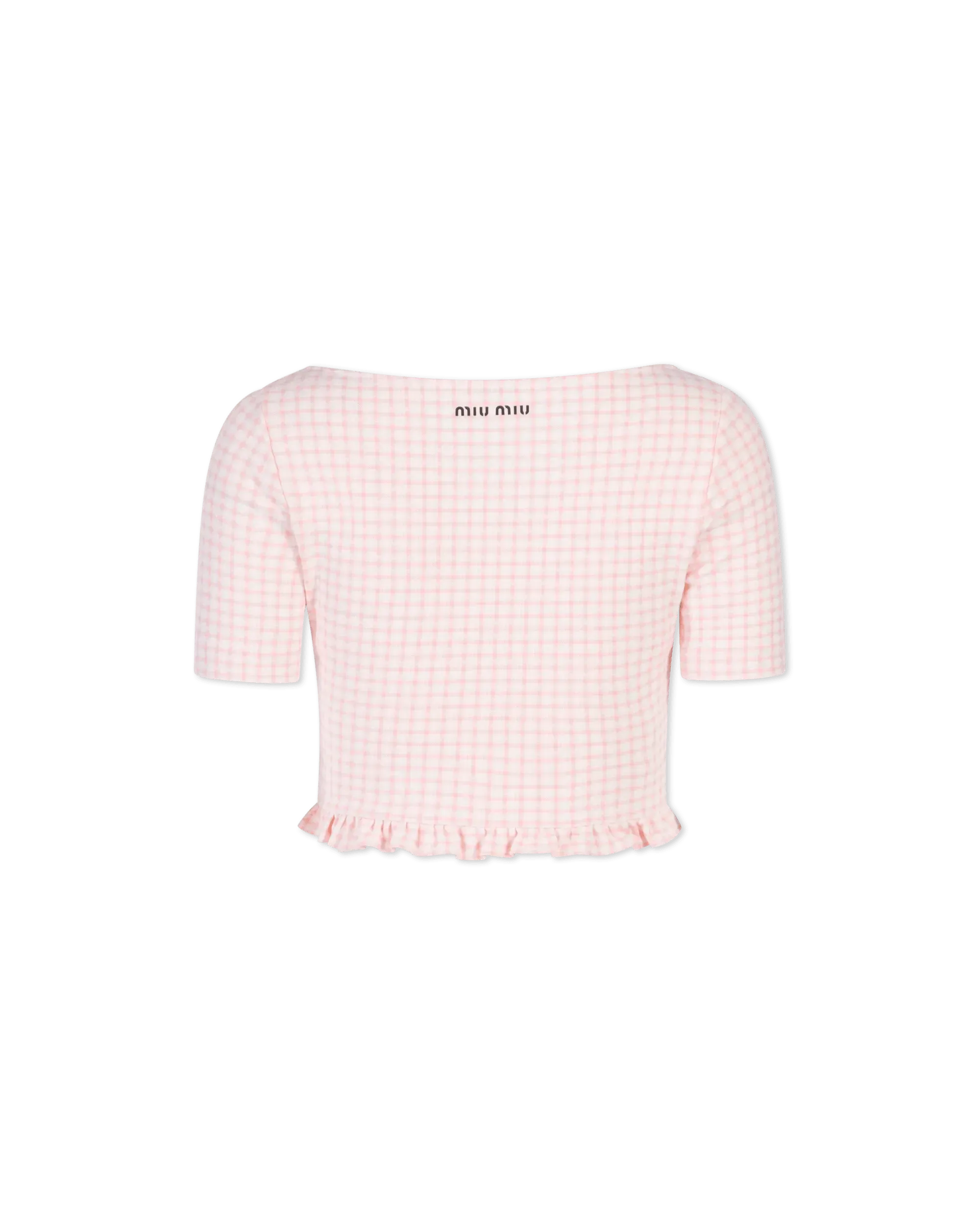 Checkered Crop Top Blouse for Women - Stylish Summer Fashion Top for Casual Outings, Beachwear & Street Style