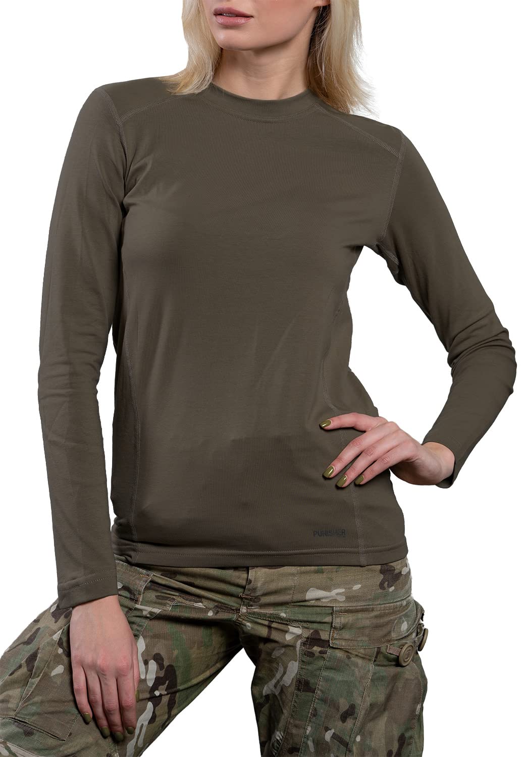 281Z Women's Military Stretch Cotton Underwear Shirt - Tactical Hiking Outdoor T-Shirt - Punisher Combat Line - Perfect for Tactical Training, Outdoor Adventures & Everyday Wear