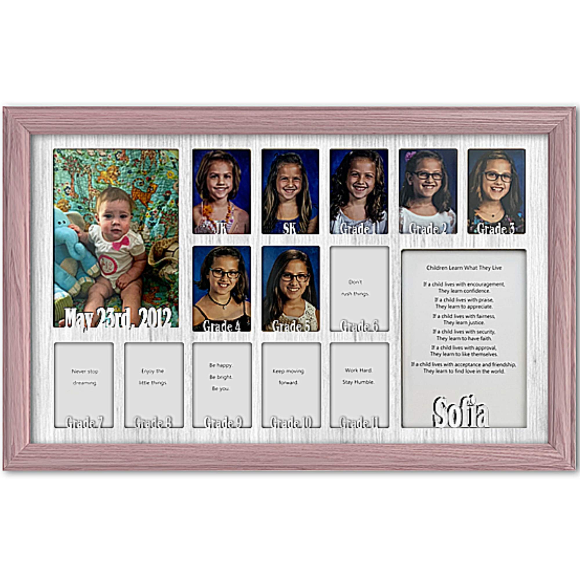 Personalized Northland School-Years Picture Frame - Holds Twelve 2.5