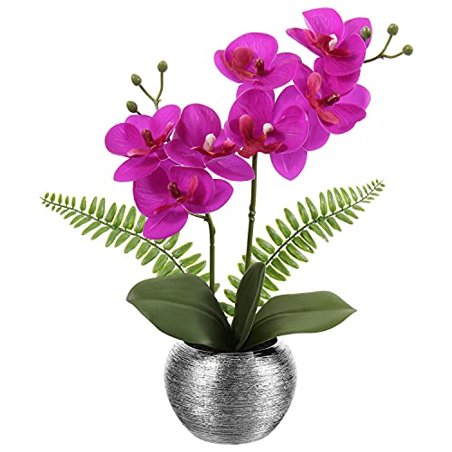 Purple Orchids Sliver Vase