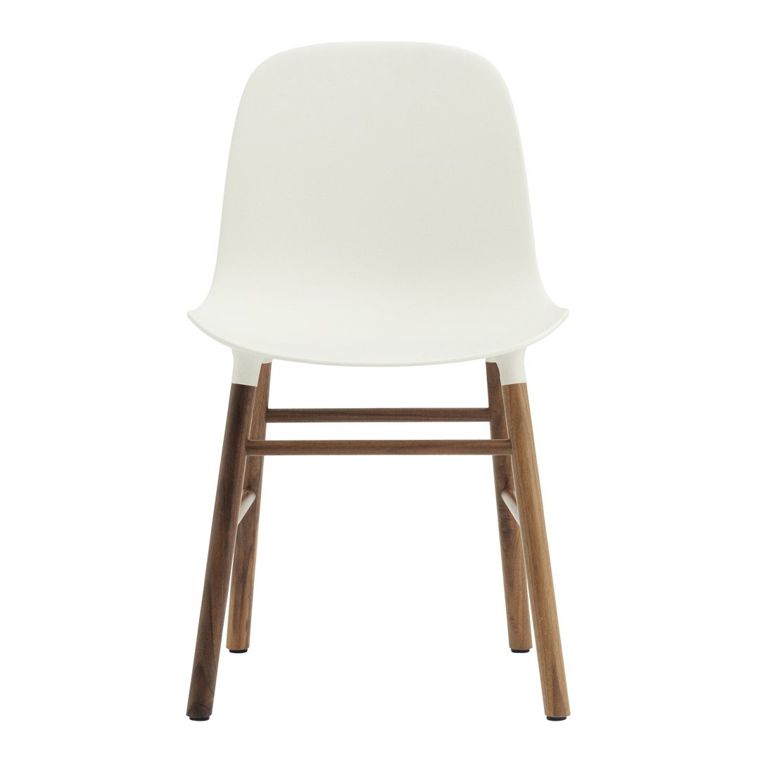 Modern Form Chair with Sturdy Wooden Legs - Perfect for Dining Room, Office, or Living Room Decor