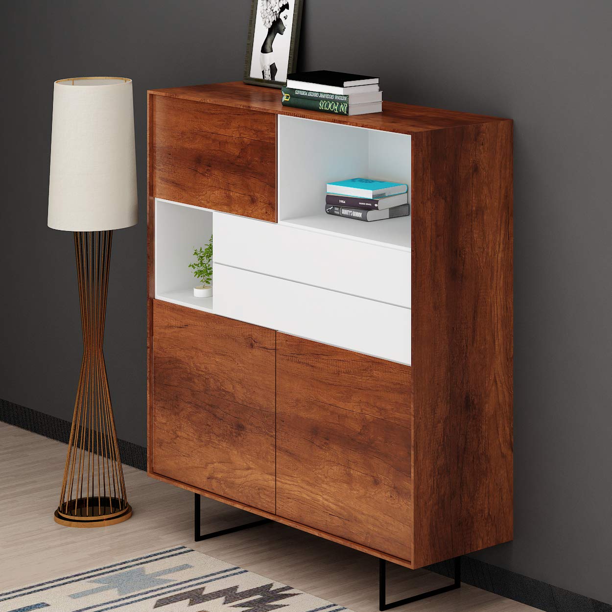 Livelynine Wood Contact Paper - Self Adhesive Peel & Stick Wallpaper for Cabinets, Countertops, Furniture - Brown Wood Grain - Waterproof, Removable Shelf Liner (40cm x 2m) - Perfect for Kitchen Upgrades, Desk Covering, and DIY Home Decor Projects