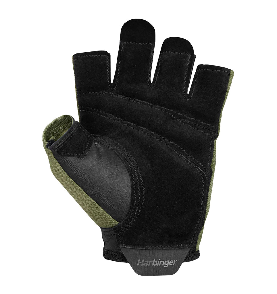 Harbinger Unisex Power Gloves 2.0 - Weightlifting & Cross Training Gloves for Gym, Workout & Fitness - Green