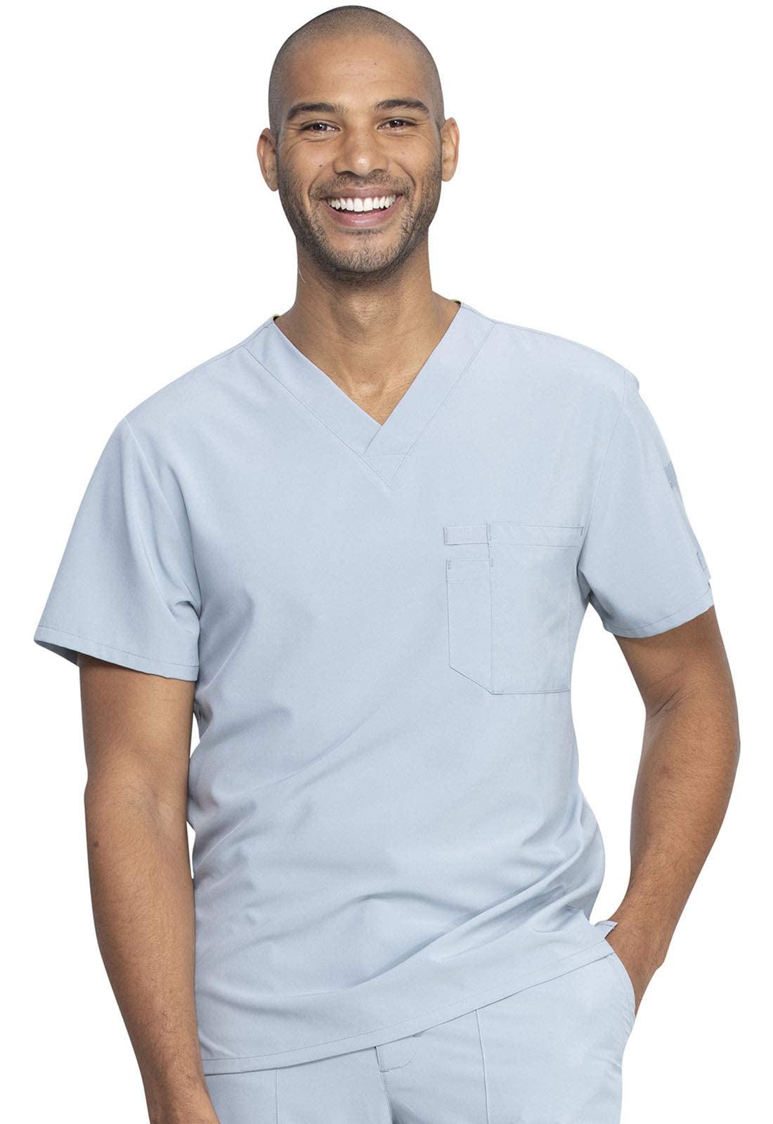 Dickies EDS Essentials Men's Scrubs Top - Tuckable V-Neck Work Shirt DK635 for Nurses, Doctors & Healthcare Professionals