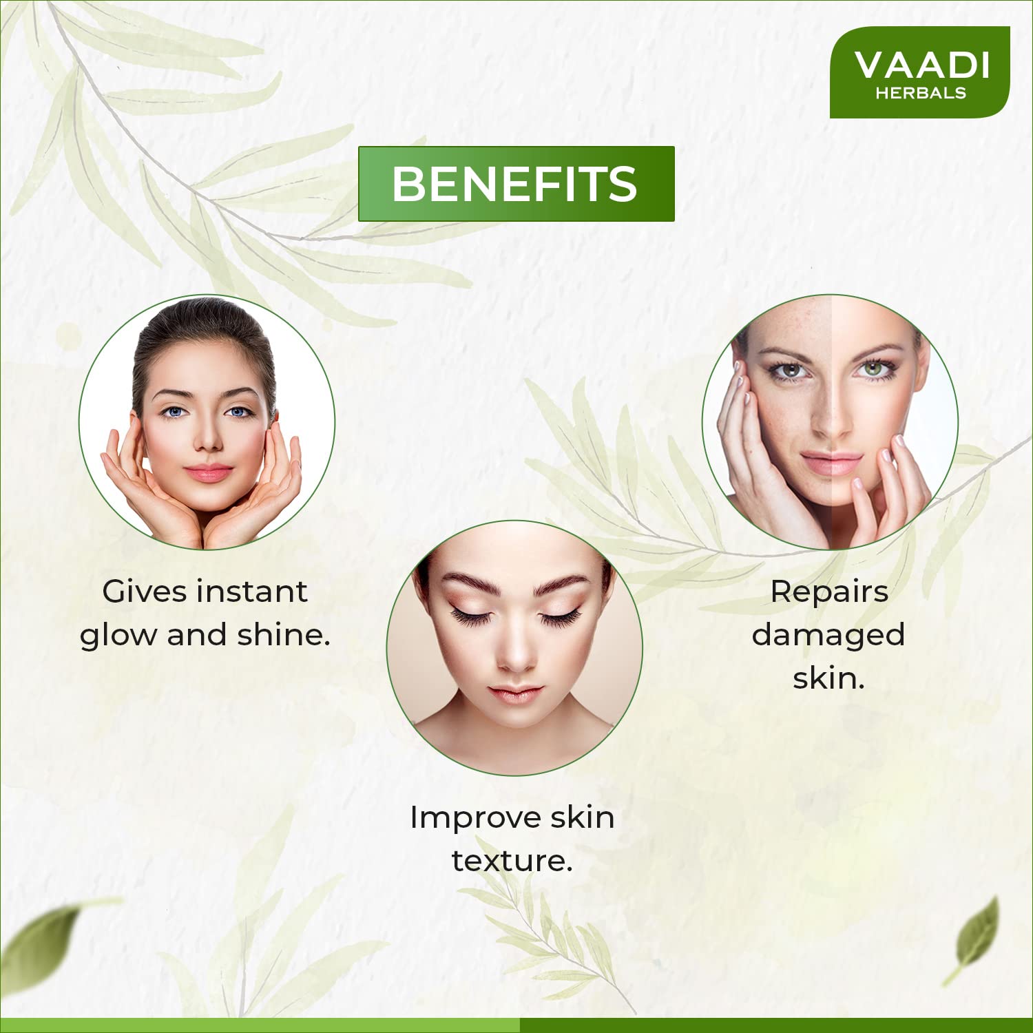 Vaadi Herbals Instaglow Almond and Honey Face Pack - 120g x 2 Pack - Brightening & Hydrating Facial Mask for Glowing Skin - Perfect for Daily Skincare Routine & Spa Nights