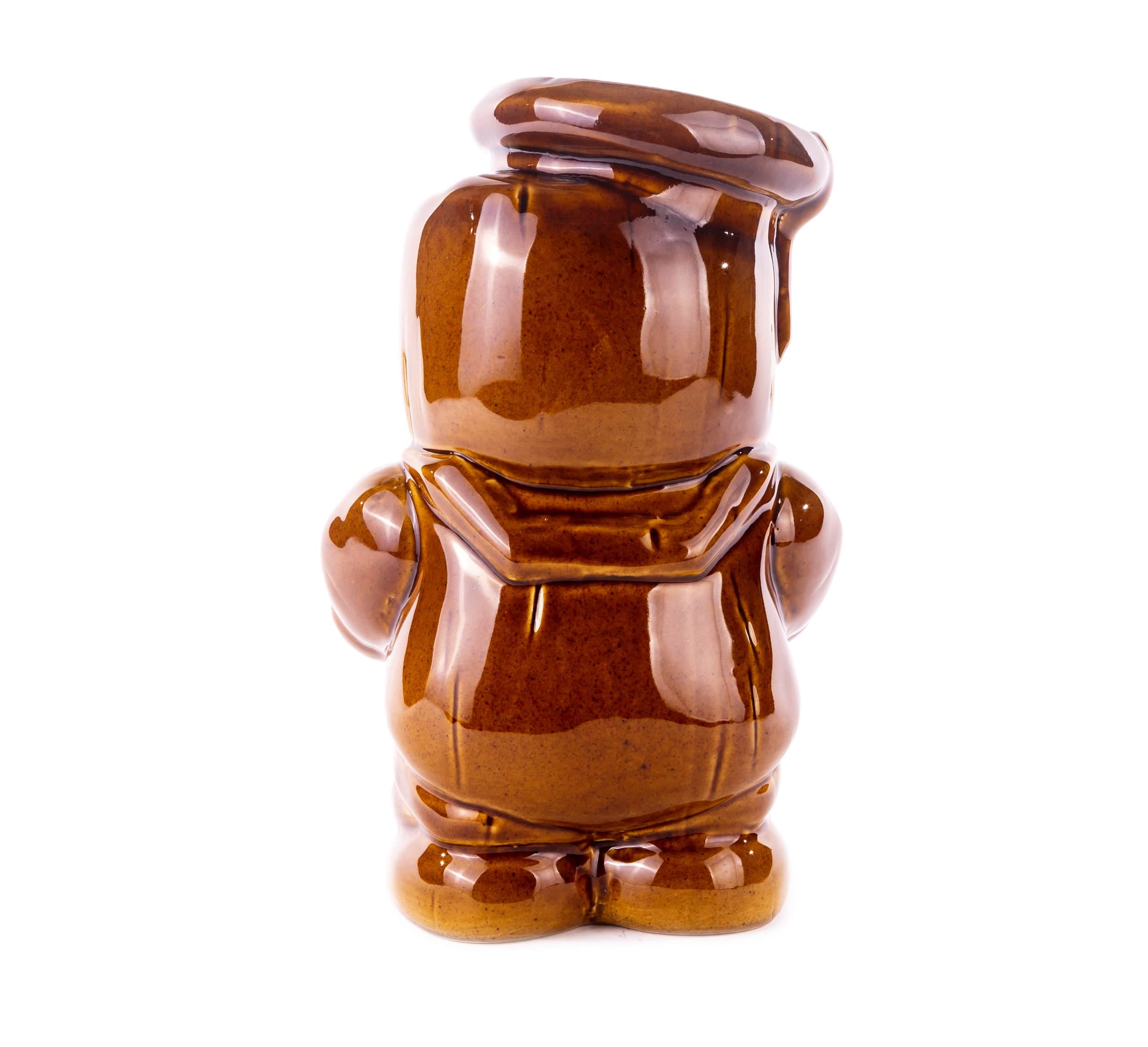 Ghostbusters Stay Puft Marshmallow Man Tiki Mug - Brown Collectible Cup for Movie Fans, Halloween Party Decor & Retro Home Bar Accessories