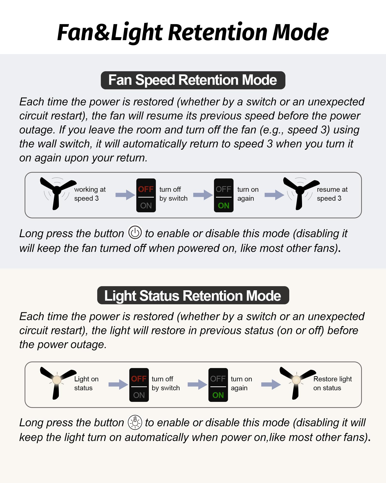 42 Inch Wood Ceiling Fan with Light and Remote Control - Upgraded Dimmable Quiet Reversible DC Motor, 3 Blade 6 Speed Black Ceiling Fan for Farmhouse, Living Room, Bedroom, Dining Room, Office - Perfect for Home Cooling and Stylish Interior Decor