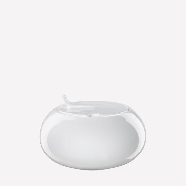 Asa Germany White Sugar Bowl with Lid - Airtight Storage for Coffee, Tea, and Kitchen Pantry Organization
