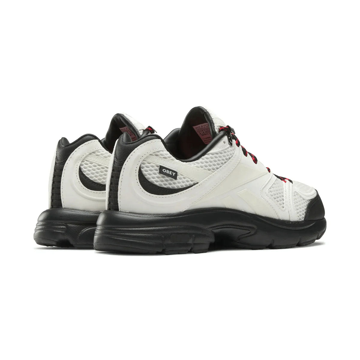 OBEY Premier Road Plus VI Sneakers - Chalk Black Red Colorway | Stylish & Comfortable Men's Running Shoes for Gym, Workout & Casual Wear