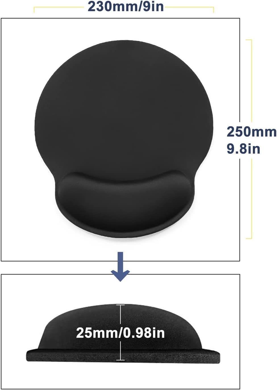 2Pcs Custom Photo Gaming Mouse Pad with Wrist Support - Non-Slip Rubber Base Ergonomic Mouse Mat for PC, Laptop, Office & Anime Gaming - Perfect for Work, Gaming & Computer Use