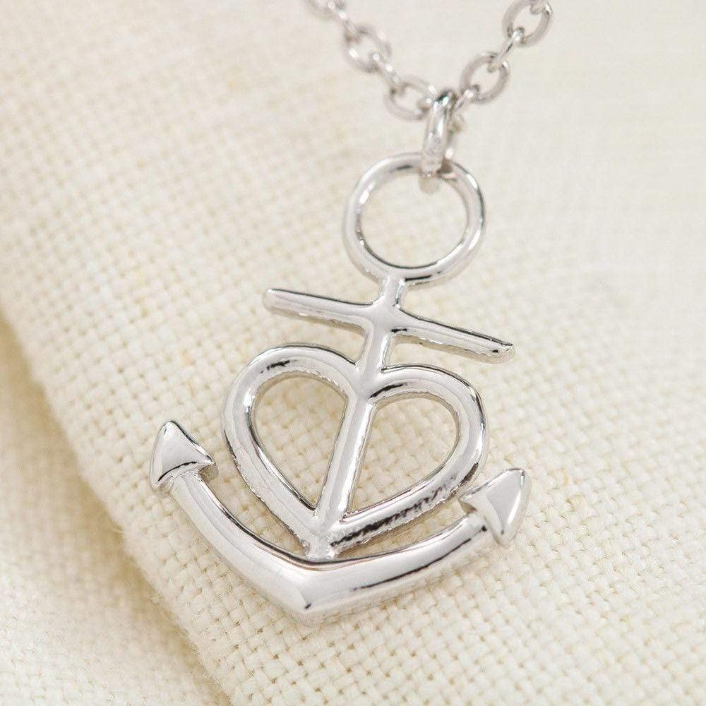 Express Your Love Gifts - Best Friend Always There Anchor Necklace, Stainless Steel 1622, Perfect for Birthdays, Anniversaries, and Special Occasions