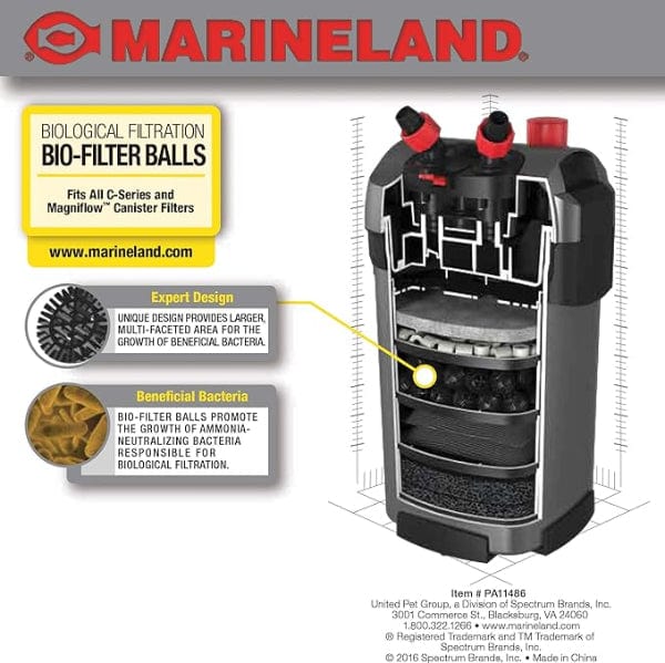 Marineland Biological Filtration Bio Filter Balls - Premium Aquarium Filter Media for Freshwater & Saltwater Fish Tanks - Improves Water Quality & Beneficial Bacteria Growth