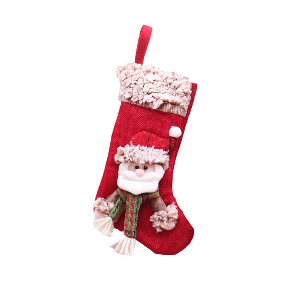3D Christmas Stockings Socks - Santa Claus, Snowman, Reindeer Holiday Ornaments | Festive Xmas Character Pendants for Tree Decor & Gift Exchange